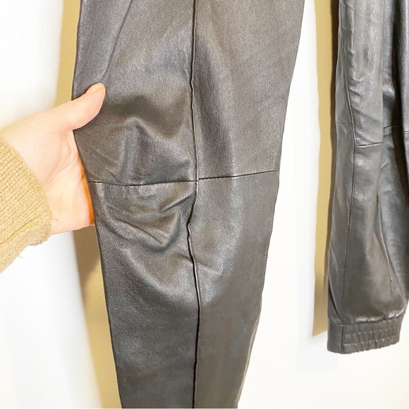 SPRWN | Slim Fit Cuffed Jogger Black Leather - Picture 9 of 12